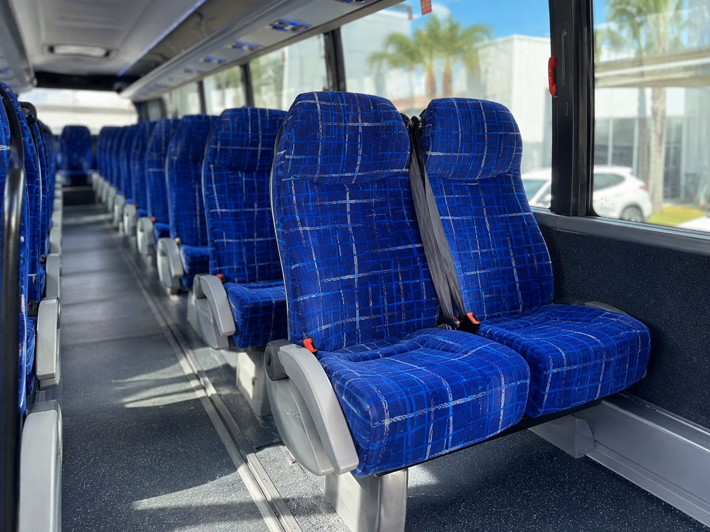 56 passenger charter bus inside